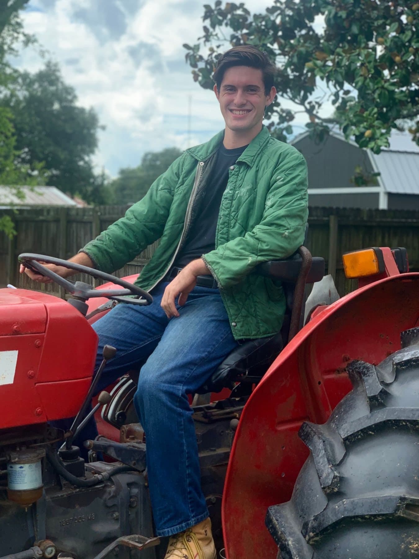 Colin Raby, farmmind, on the farm